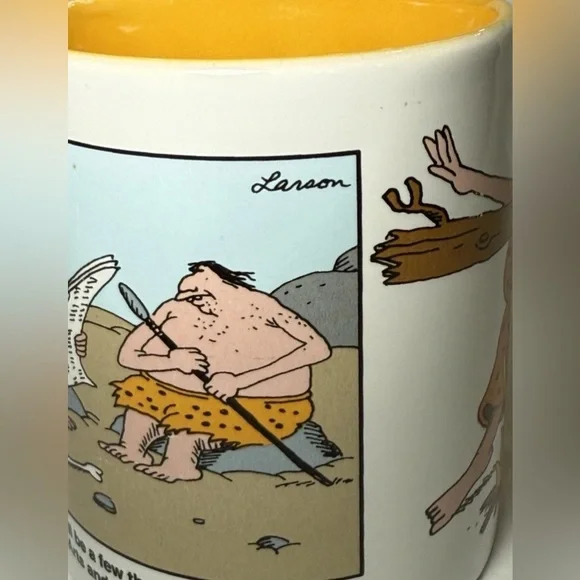 Vintage The Far Side Gary Larson 1998 Arts and eisure Coffee Cup Mug Yellow - Picture 4 of 6